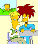 Kelsey Grammar and David Hyde Pierce as Sideshow Bob and Ceril